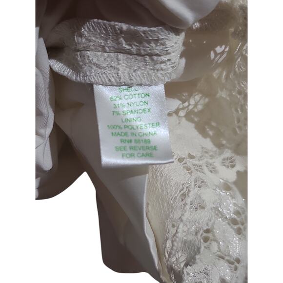 Lilly Pulitzer Marielle Lace Strapless Fit Flare Dress Cream Size 2 - Picture 5 of 5